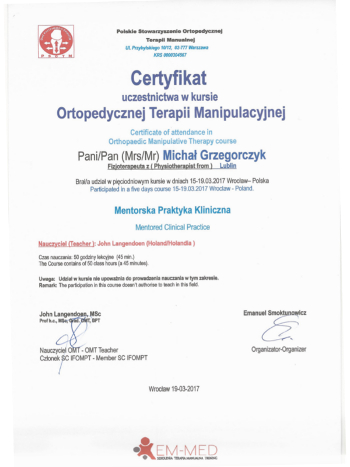 Certyfikat 10-1